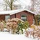 Chalet Clausheide in de winter op de Kuiperberg Twente