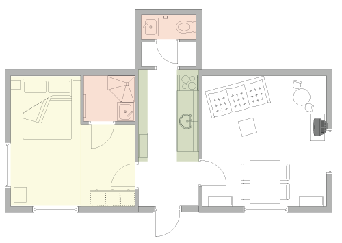 Plattegrond chalet Clausheide op de Kuiperberg